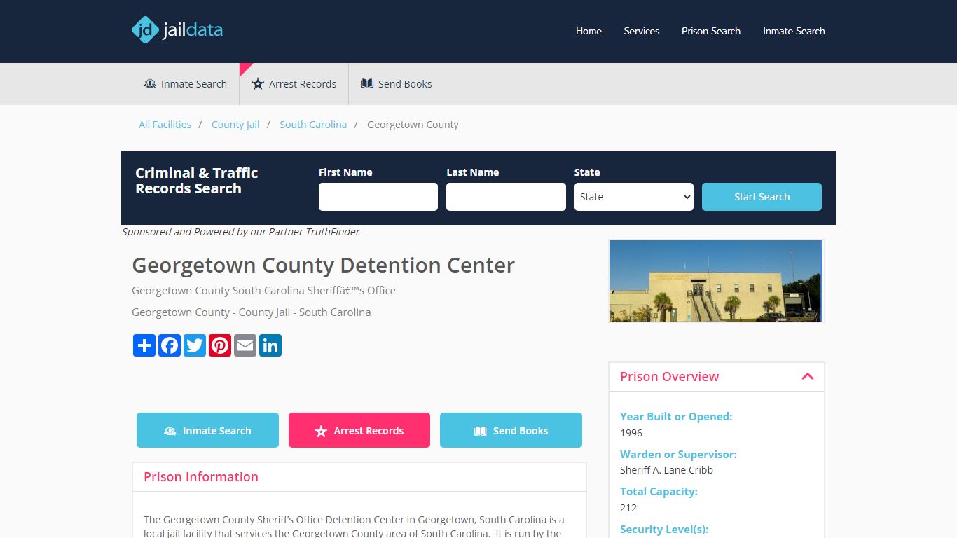 Georgetown County Detention Center: Bookings, Inmate Search, Visitation ...