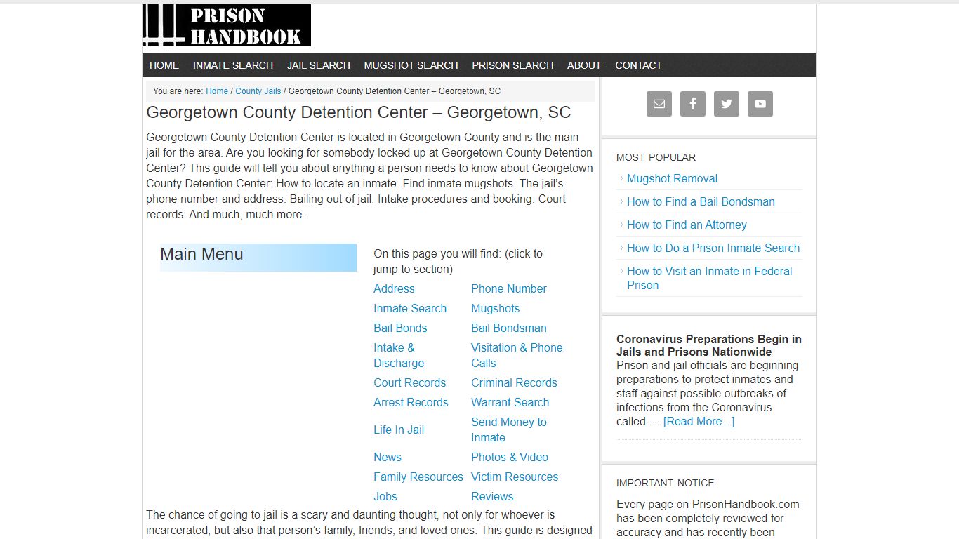 Georgetown County Detention Center – Georgetown, SC